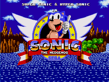 Play Genesis Super Sonic & Hyper Sonic in Sonic 1 Online in your browser 